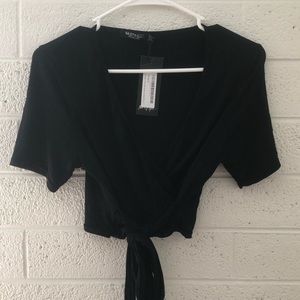 Wrap around crop top